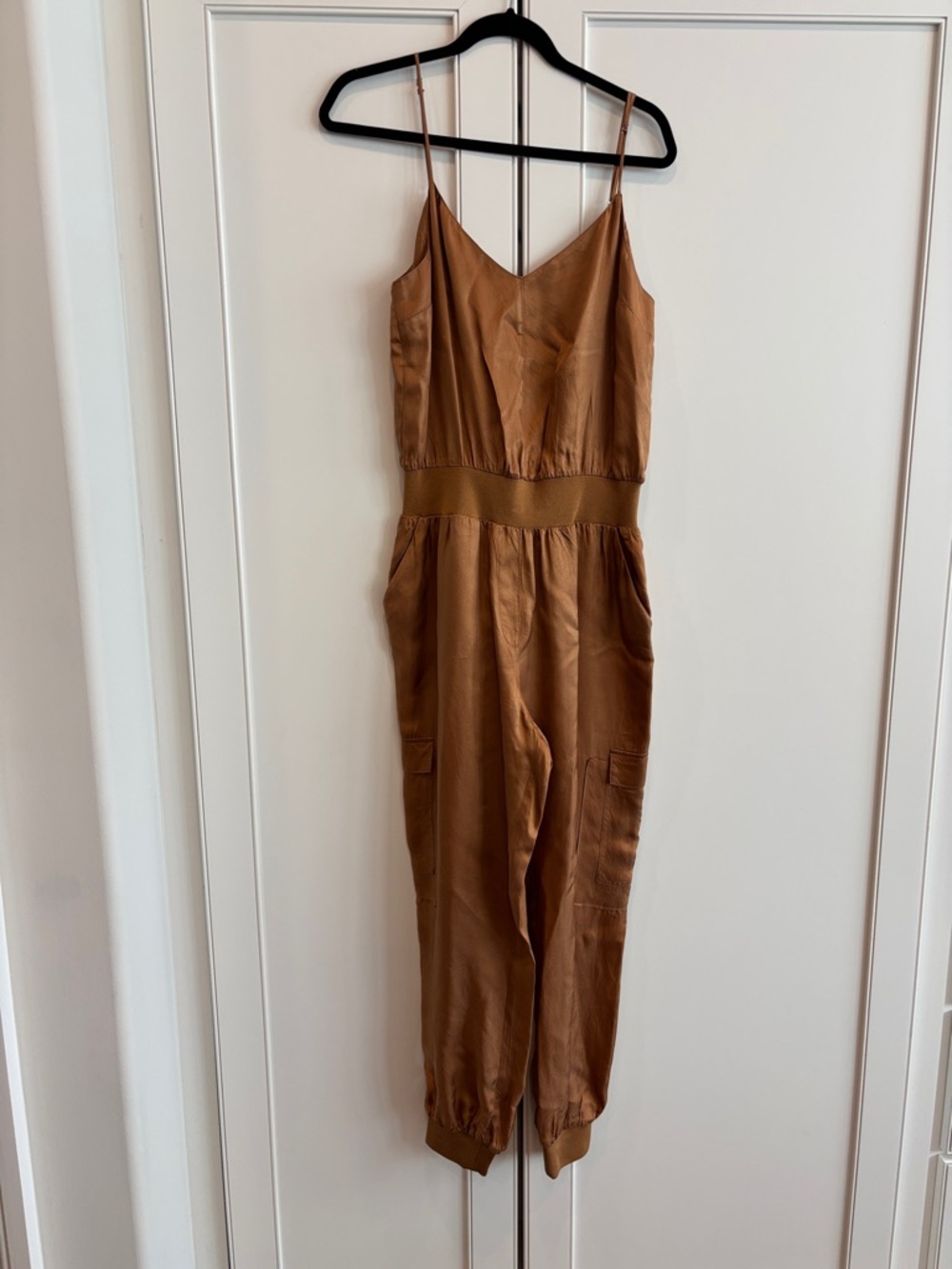 cinq a sept Rust-Tone Sleeveless Utility Jumpsuit